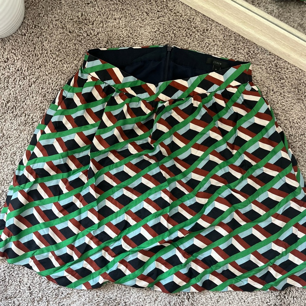 J. Crew Colorful Geometric Skirt